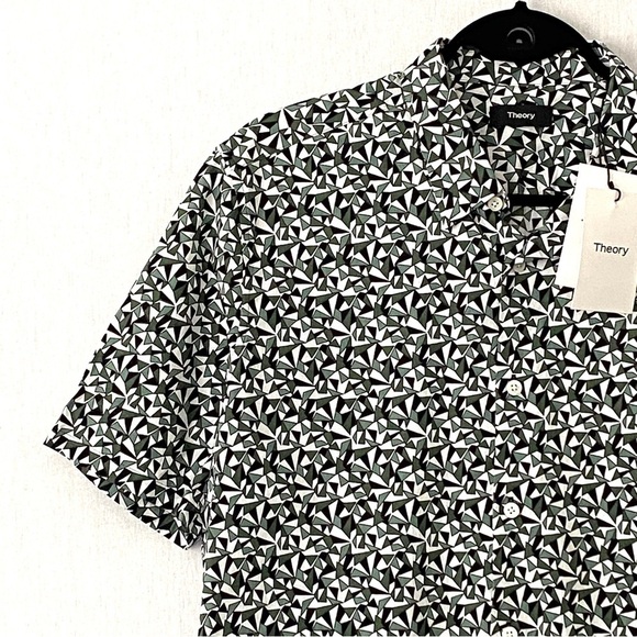 Theory Abstract Print Irving Short Sleeves Shirt - Picture 5 of 11